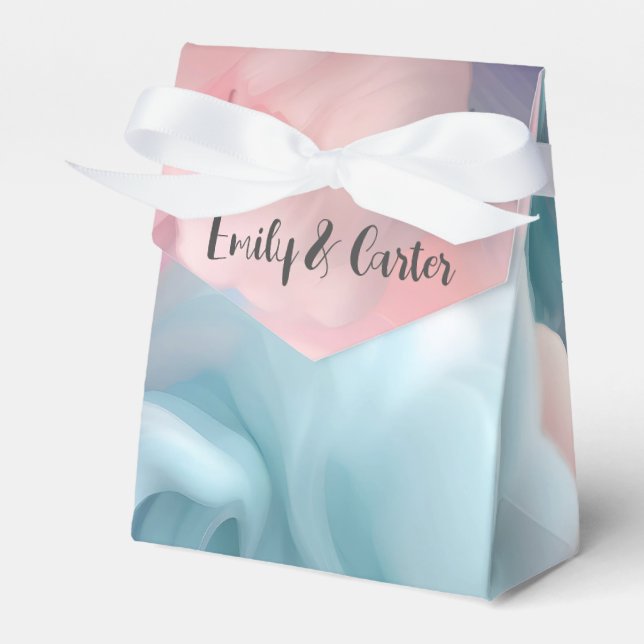 Caja Para Regalos Resumen del boda Cotton Candy (Front Side)