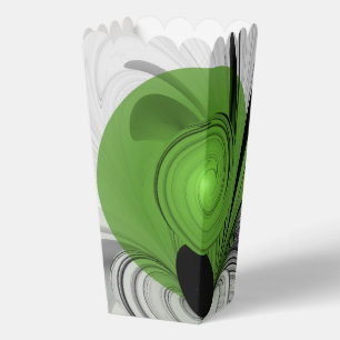 Caja Para Regalos Resumen en blanco y negro con arte fractal verde