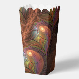 Caja Para Regalos Resumen fluorescente colorido Trippy Brown Fractal
