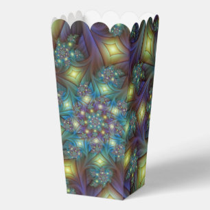 Caja Para Regalos Resumen ilustrado brillante arte fractal púrpura V