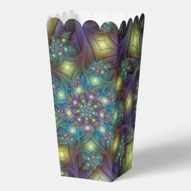 Caja Para Regalos Resumen ilustrado brillante arte fractal púrpura V (Anverso)