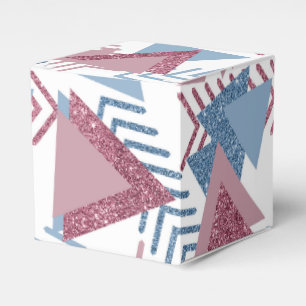 Caja Para Regalos Resumen lunar de los años 80   Rosa y azul turcos 