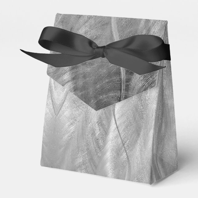 Caja Para Regalos Resumen Metalizado plateado (Front Side)