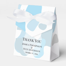 Caja Para Regalos Resumen moderno Boda artístico Minimalista azul