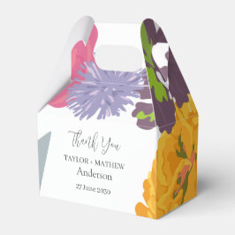 Caja Para Regalos Resumen moderno Nombres de parejas Bodas florales