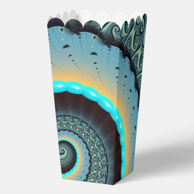 Caja Para Regalos Resumen Naranja azul turquesa espiral de arte frac (Anverso)