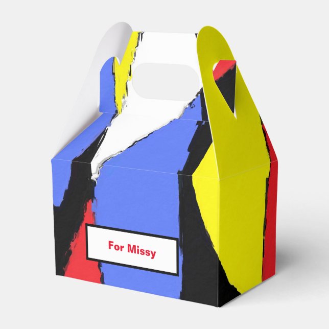 Caja Para Regalos Resumen rojo (Reverso)