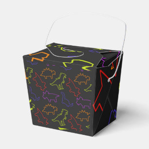 Caja Para Regalos Resúmenes de neón dinosaurio