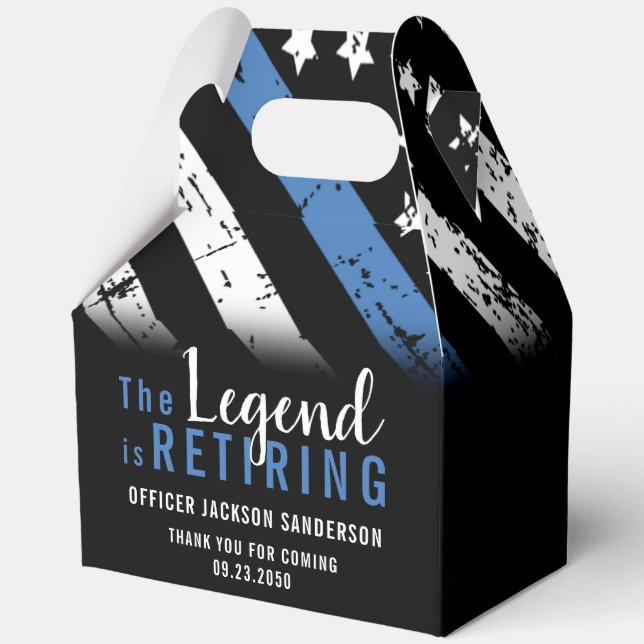 Caja Para Regalos Retirada de la policía Bandera Azul Aplicación de  (Reverso )