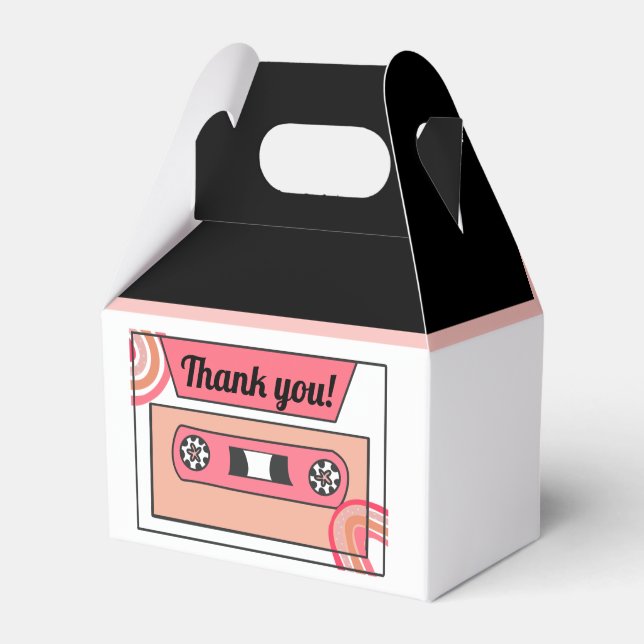 Caja Para Regalos Retorno De Cinta Mixta Cuta Retro (Front Side)