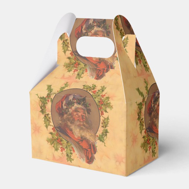 Caja Para Regalos Retrato de época de los Navidades de Santa Claus (Front Side)