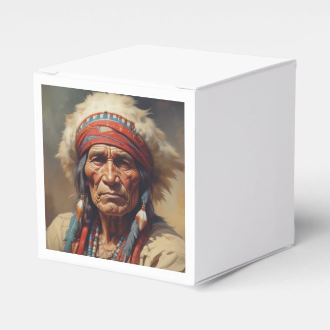 Caja Para Regalos Retrato de Geronimo Jefe de la India (Costado Anverso)