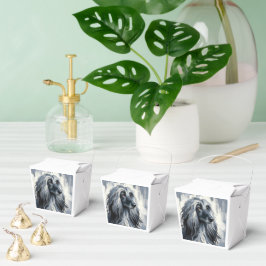 Caja Para Regalos Retrato de Lebrel Afgano Gris