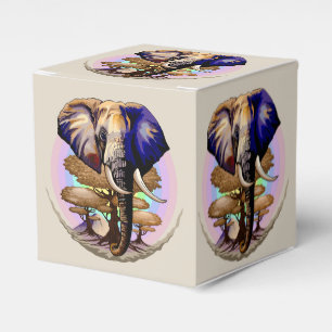 Caja Para Regalos Retrato surrealista de elefante africano