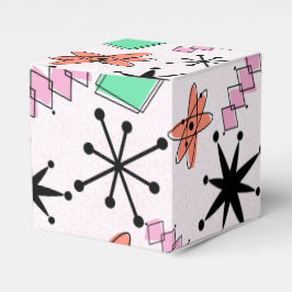 Caja Para Regalos Retro Atómico MCM Naranja rosa Negro Verde