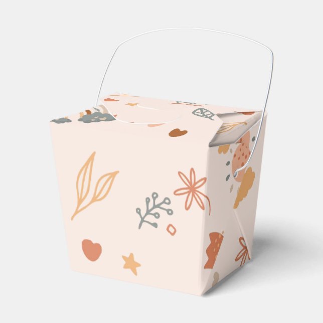 Caja Para Regalos Retro Boho acuarela Arcoiris Neutral (Front Side)