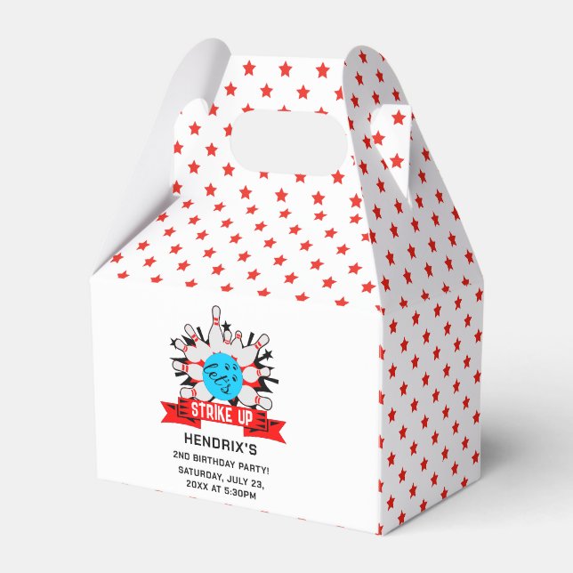 Caja Para Regalos Retro Bowling Kids 1st Birthday Party (Front Side)
