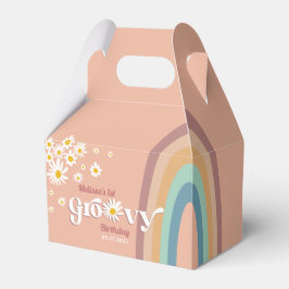 Caja Para Regalos Retro Daisy Vamos a tener Groovy Cumpleaños