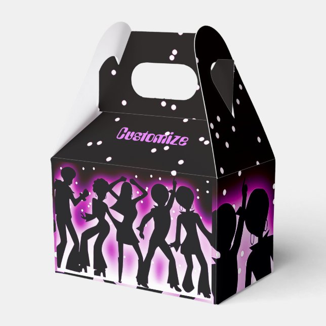 Caja Para Regalos Retro Dance Fiesta Gable Rosa (Front Side)