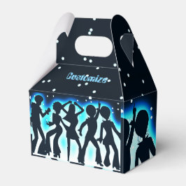 Caja Para Regalos Retro Dance Fiesta Gable Verde azulado