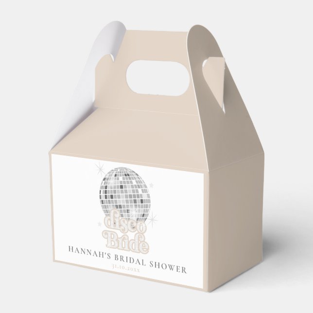 Caja Para Regalos Retro Disco Ball Bridal Shower (Front Side)