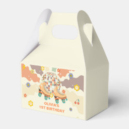 Caja Para Regalos Retro Disco Roller Skate Primer Cumpleaños
