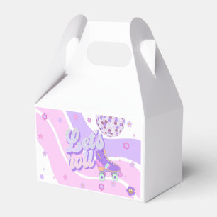 Caja Para Regalos Retro Disco Roller Skate Primer Cumpleaños