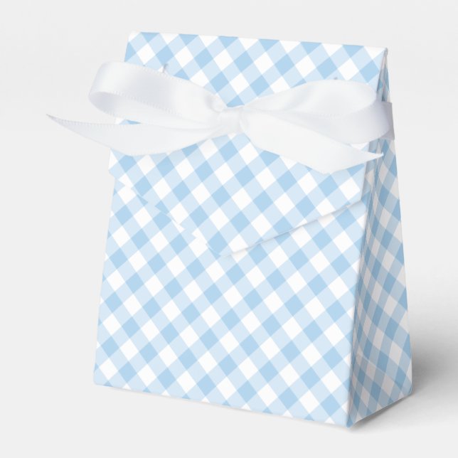 Caja Para Regalos Retro Gingham Baby Blue (Front Side)