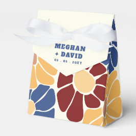 Caja Para Regalos Retro Groovy Boho Moda Boda Floral