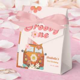 Caja Para Regalos Retro Groovy una fiesta de cumpleaños de las flore