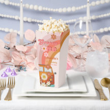 Retro Groovy una fiesta de cumpleaños de las flore