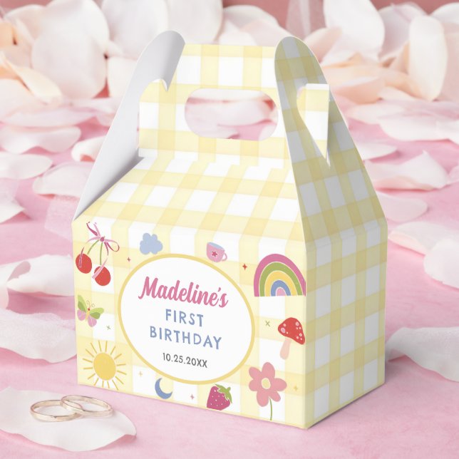 Caja Para Regalos Retro Hand Drawn Quirky Birthday Party (Boda)