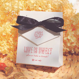 Caja Para Regalos Retro Love is Sweet Hand Drawn Cupid Wedding