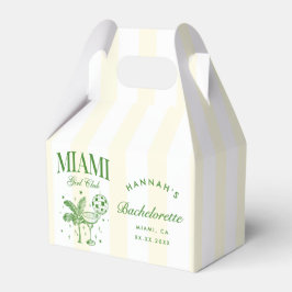 Caja Para Regalos Retro Modern Green & Yellow Miami Bach Party