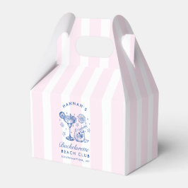 Caja Para Regalos Retro Modern Pink & Blue Bachelorette Weekend
