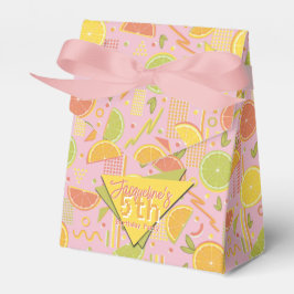 Caja Para Regalos Retro Pink Summer Citrus Fruit Birthday