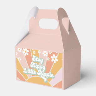 Caja Para Regalos Retro Sol Hippie margarita boho gracias