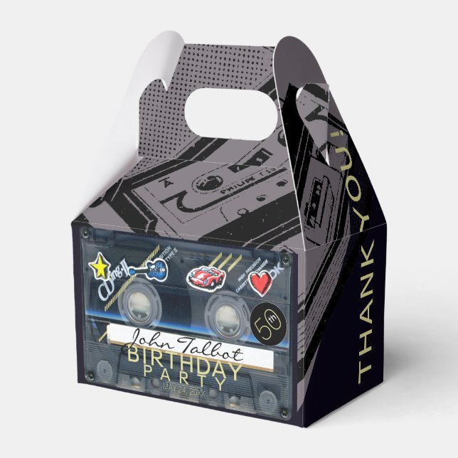 Caja Para Regalos Retro T3 Audiotape 50 cumpleaños Gracias GFB (Front Side)