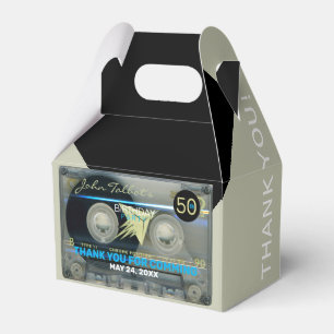 Caja Para Regalos Retro T5 Audiotape 50 cumpleaños Gracias GFB