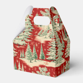 Caja Para Regalos Retro Vintage Christmas Landscape