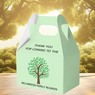 Caja Para Regalos Reunión Familiar Árbol Verde Fiesta de Picnic