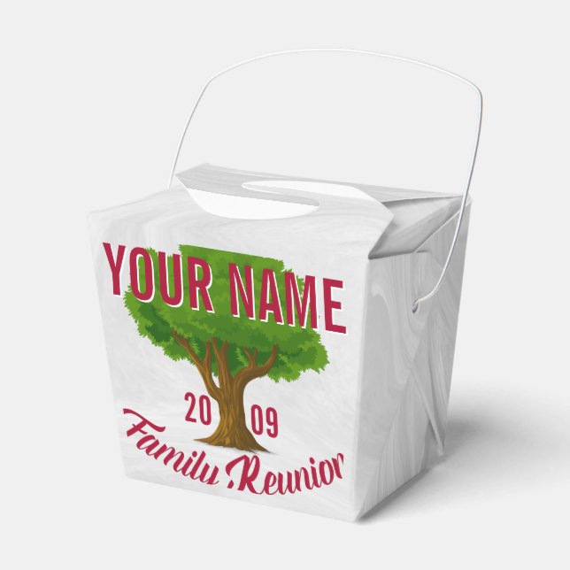 Caja Para Regalos Reunión familiar personalizada de árbol vivo (Front Side)