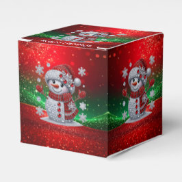 Caja Para Regalos Rhinestones Snowman Holiday Favor Box
