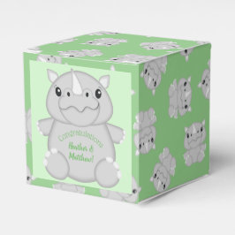 Caja Para Regalos Rhino Baby Shower Green