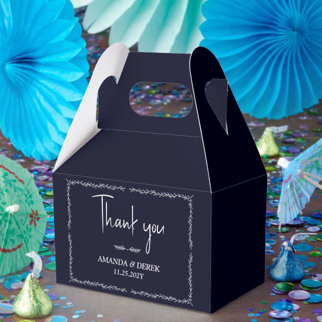 Caja Para Regalos Rich Dark Blue Wedding Favor Box (Fiesta)