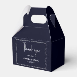 Caja Para Regalos Rich Dark Blue Wedding Favor Box