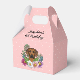 Caja Para Regalos Ridgeback Rhodesia Perro Y Flores Fiesta De Cumple