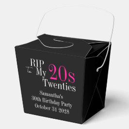 Caja Para Regalos RIP 20s 30th Birthday Party Black Pink