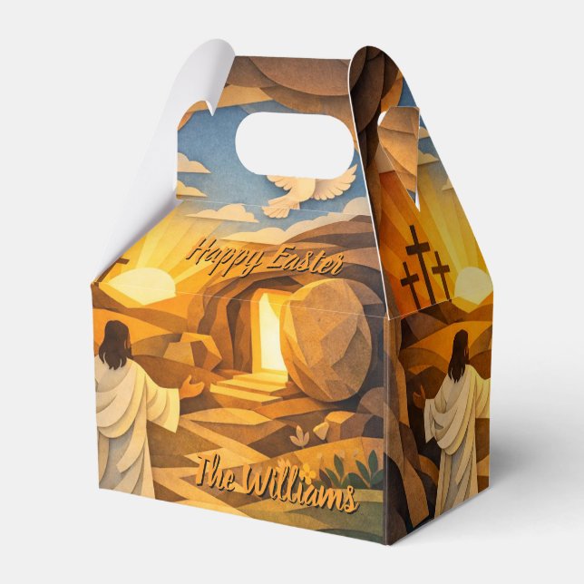 Caja Para Regalos Risen Jesus Empty Tomb Easter Gift Box (Front Side)