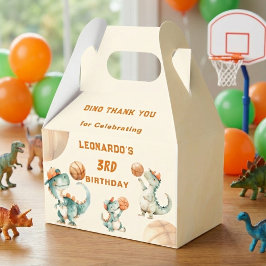 Caja Para Regalos Roar & Score Basketball Dino Boy Birthday Party